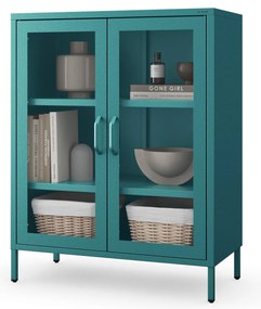 Vitrin GINA, 800 x 1015 x 400 mm, Modern: tengerszínű