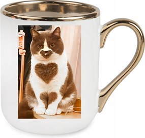 vicces Bögre Elegáns Arany Cica Szív Ajándék Születésnap Karácsony