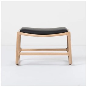 Dedo tömör tölgyfa ülőke, fekete bivalybőr ülőkével - Gazzda