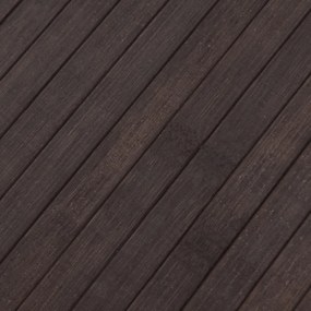 négyszögletű sötétbarna bambusz szőnyeg 80 x 200 cm