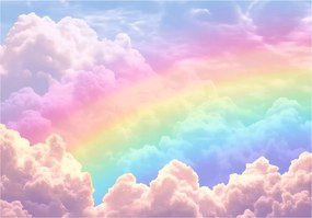 Fotótapéta Gyerekeknek Szivárvány Felhők Gyerekszoba Tapéta Flizelina 400x280