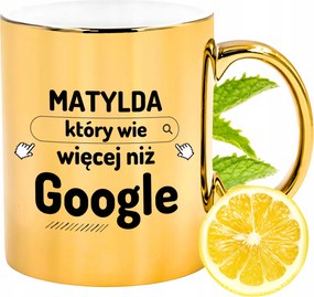 Prémium Arany Csillogó Bögre Matildának Ajándék Nyomtatott Fotóval