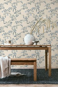 Holden Decor Wanderlust Marina kék-krém kagylós vlies tapéta – 92073