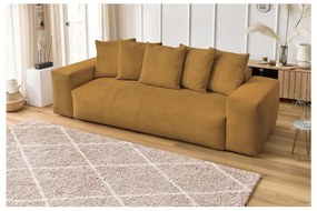 Mustársárga kordbársony kanapé 280 cm Voltaire – Bobochic Paris