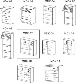 Mdk Cipősszekrény 07 sonoma