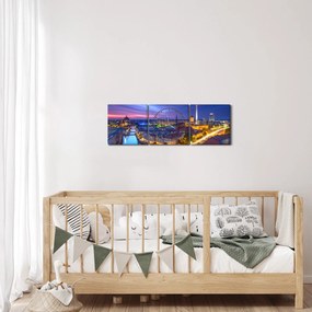 Kép - Kék ég Berlin felett (órával) (90x30 cm)