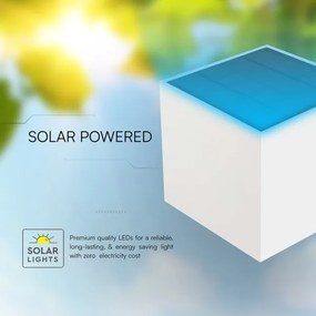 LED napelemes fali lámpa érzékelővel LED/9W/5V IP65 2600 mAh fehér