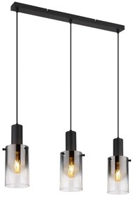 Globo 15907-3H - Csillár zsinóron FLORENTINA 3xE27/40W/230V fekete