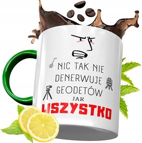 Zöld Bögre Földmérőnek Születésnapra Ajándék fényképes nyomattal