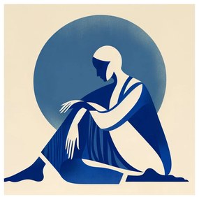 Kép meditáció kék árnyalatokban