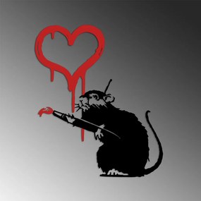Banksy fém fali dekoráció, 60×70 cm