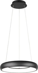 Matt fekete LED dimmelhető függőlámpa fém búrával ø 46 cm Cardona – Trio