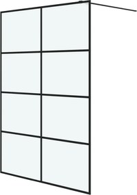 vidaXL fekete ESG tejüveg zuhanyfal 140x195 cm