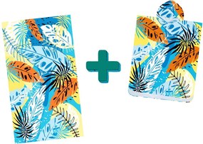 Poncsó törölköző SUMMER FRESH kék-sárga 80×145 cm