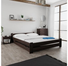 Emily ágy 160x200 cm, diófa Ágyrács: Ágyrács nélkül, Matrac: Deluxe 10 cm matrac