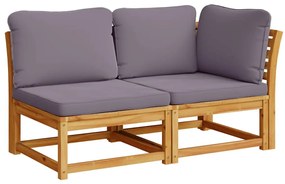 vidaXL 2 részes tömör akácfa kerti ülőgarnitúra párnákkal