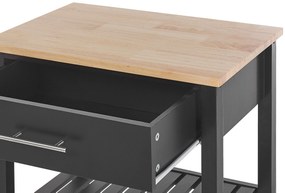 Divatos Fekete Zsúrkocsi HIUMA Beliani