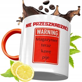 Narancssárga Bögre Raktárosnak Ajándék fényképes nyomattal