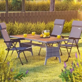 Deuba 4 darabos kempingszék szett - szürke