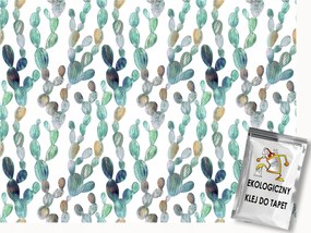 Fotótapéta Flizelina Botanikus Minta Kaktuszok Boho Természet 200x140 ragasztó