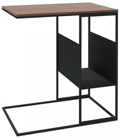 fekete szerelt fa kisasztal 55 x 36 x 59,5 cm