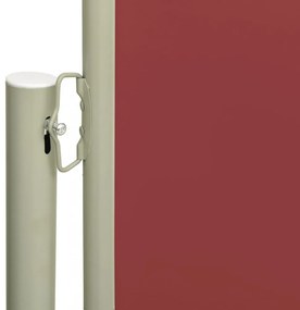 piros behúzható oldalsó terasznapellenző 117 x 600 cm