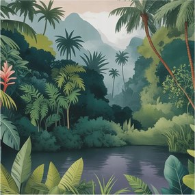 Flizelin tapéta Divatos 3D fali egzotikus táj 250x250 ragasztóval