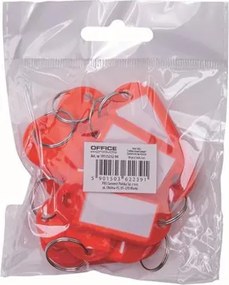 Kulcscímke, 50x20 cm, 10 db, OFFICE PRODUCTS, piros (D1521204)