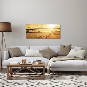 Kép a hídról napnyugtakor (120x50 cm)