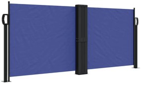 kék behúzható oldalsó napellenző 100 x 600 cm