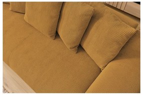Mustársárga kordbársony kanapé 280 cm Voltaire – Bobochic Paris