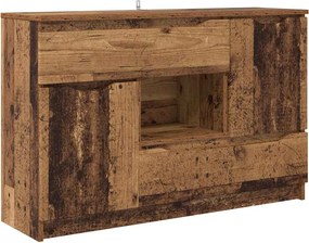 vidaXL Széf fiókkal Öreg fa 100 x 30 x 65,6 Faanyag