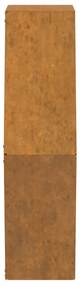 2 db rozsda színű corten acél fali növénytartó 46 x 10 x 40 cm