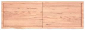 világosbarna kezelt tömör fa fürdőszobai pult 180x60x(2-6) cm