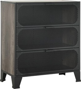 vidaXL szürke fém és MDF tárolószekrény 72 x 36 x 82 cm
