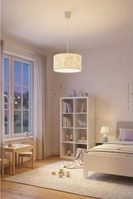 Brilagi - LED gyerek függeszték zsinóron BOBO 1xE27/60W/230V átm. 35 cm fehér/unikornis mintás