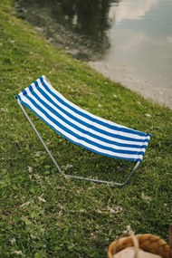 Összecsukható strandnyugágy SAND, kék csíkokkal