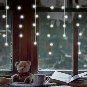 Karácsonyi fényjégcsap füzér ablakba 0,8 m &#8211; Hideg fehér
