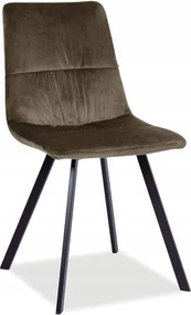 Toledo barna velúr kárpitozott szék nappaliba, fésülködőasztalra, konyhába