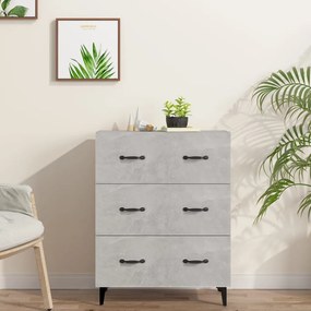 betonszürke szerelt fa tálalószekrény 69,5 x 34 x 90 cm