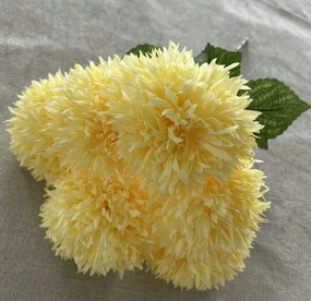 Mesterséges krizantém csokor sárga 6 virág