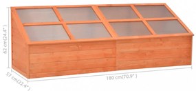 fa melegház 180 x 57 x 62 cm