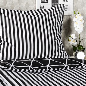 4Home Galaxy pamut ágynemű, fekete, 140 x 220 cm, 70 x 90 cm