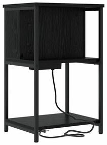 Éjjeliszekrény 2 pcs Musta tammi 38 x 31 x 61 cm Faanyag