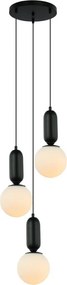 ITALUX PND-02340-3S-BK ALDEVA Többágú Függesztett Lámpa Fehér, Fekete E27 IP20