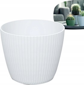 Fehér virágcserép 30 cm Hófehérke Gumi Fedő Lengyel Termék Nice