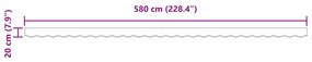 napellenző valance 6 m kerethez Piros 5.8x0.2 m