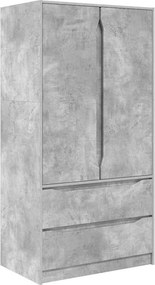 vidaXL Fürdőszoba Székény Beton Szürke 79,5 x 49 x 156 cm Faanyag