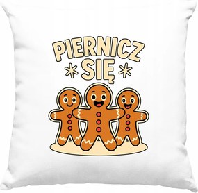 Karácsonyi párna Humor Mézeskalács fehér