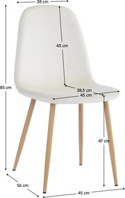 Szék, bézs Dulux/bükk, LEGA NEW